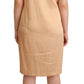 Moschino Elegant One-Sleeve Beige Shift Dress