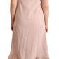 P.A.R.O.S.H. Chic Sleeveless Midi Dress with Feather Trim