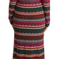 Missoni Multicolor Striped Long Sleeve Sheath Dress