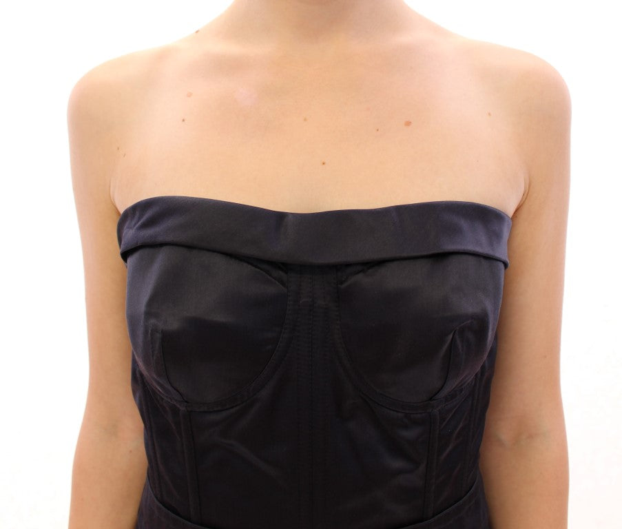 Dolce & Gabbana Elegant Silk Strapless Corset Top