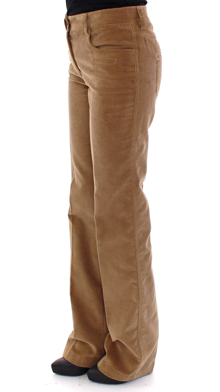 Dolce & Gabbana Elegant Cotton Brown Trousers for Women