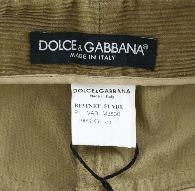 Dolce & Gabbana Elegant Cotton Brown Trousers for Women