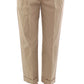 Dolce & Gabbana Chic Beige Cotton Blend Trousers