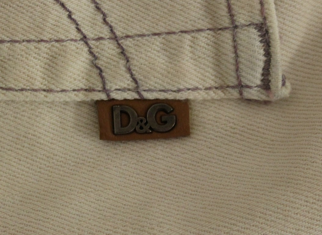 Dolce & Gabbana Chic Beige Cotton Blend Pants