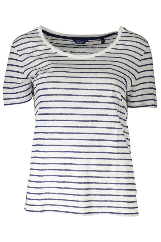 Gant White Linen Women T-Shirt