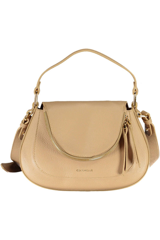 Coccinelle Beige Leather Women Handbag