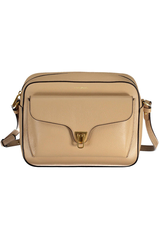 Coccinelle Beige Leather Women Handbag