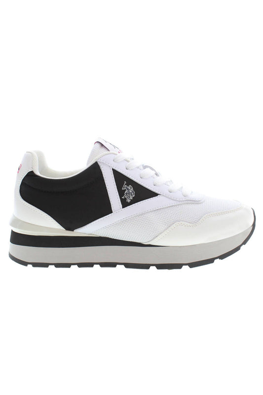 U.S. POLO ASSN. White Polyester Women Sneaker