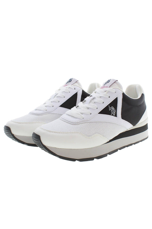 U.S. POLO ASSN. White Polyester Women Sneaker