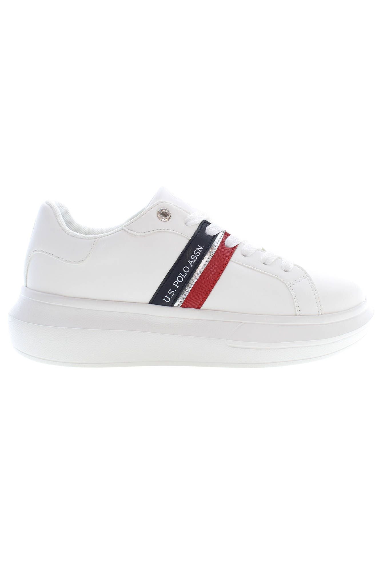 U.S. POLO ASSN. White Polyester Women Sneaker