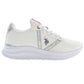 U.S. POLO ASSN. White Polyester Women Sneaker