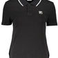 Fila Black Cotton Women Polo Shirt