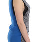 Costume National Elegant Sleeveless Top in Black and Blue