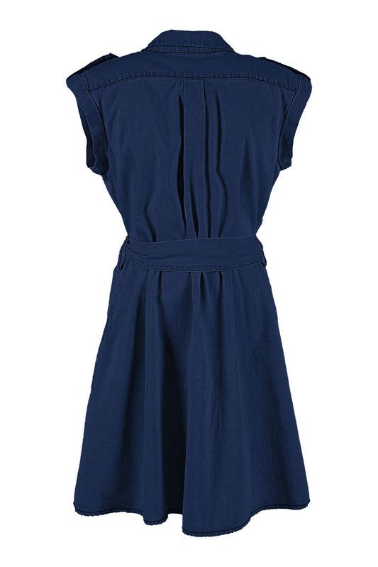 Yes Zee Chic Sleeveless Denim Dress with Pockets