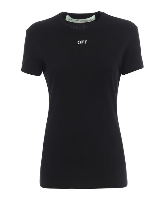 Off-White Black Modal Women T-Shirt