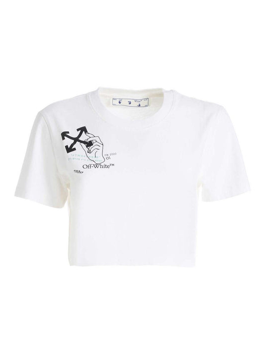 Off-White White Cotton Women T-Shirt