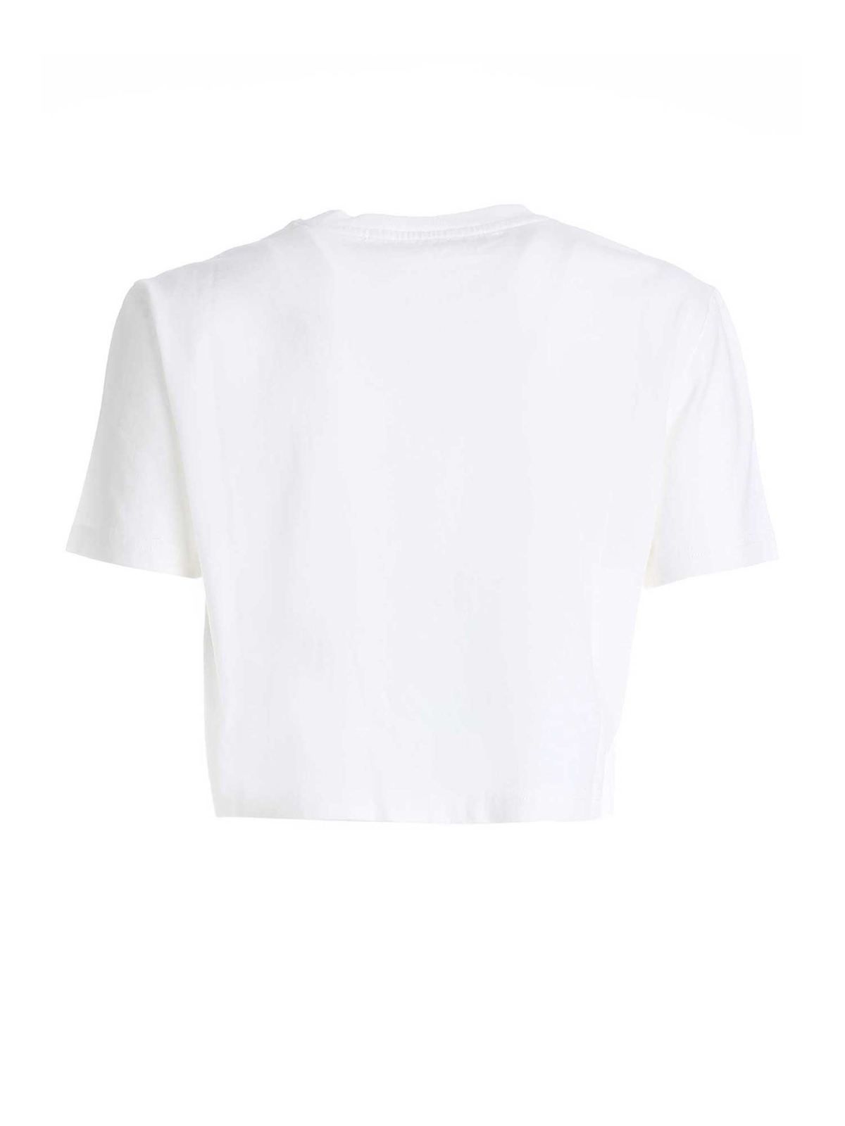 Off-White White Cotton Women T-Shirt