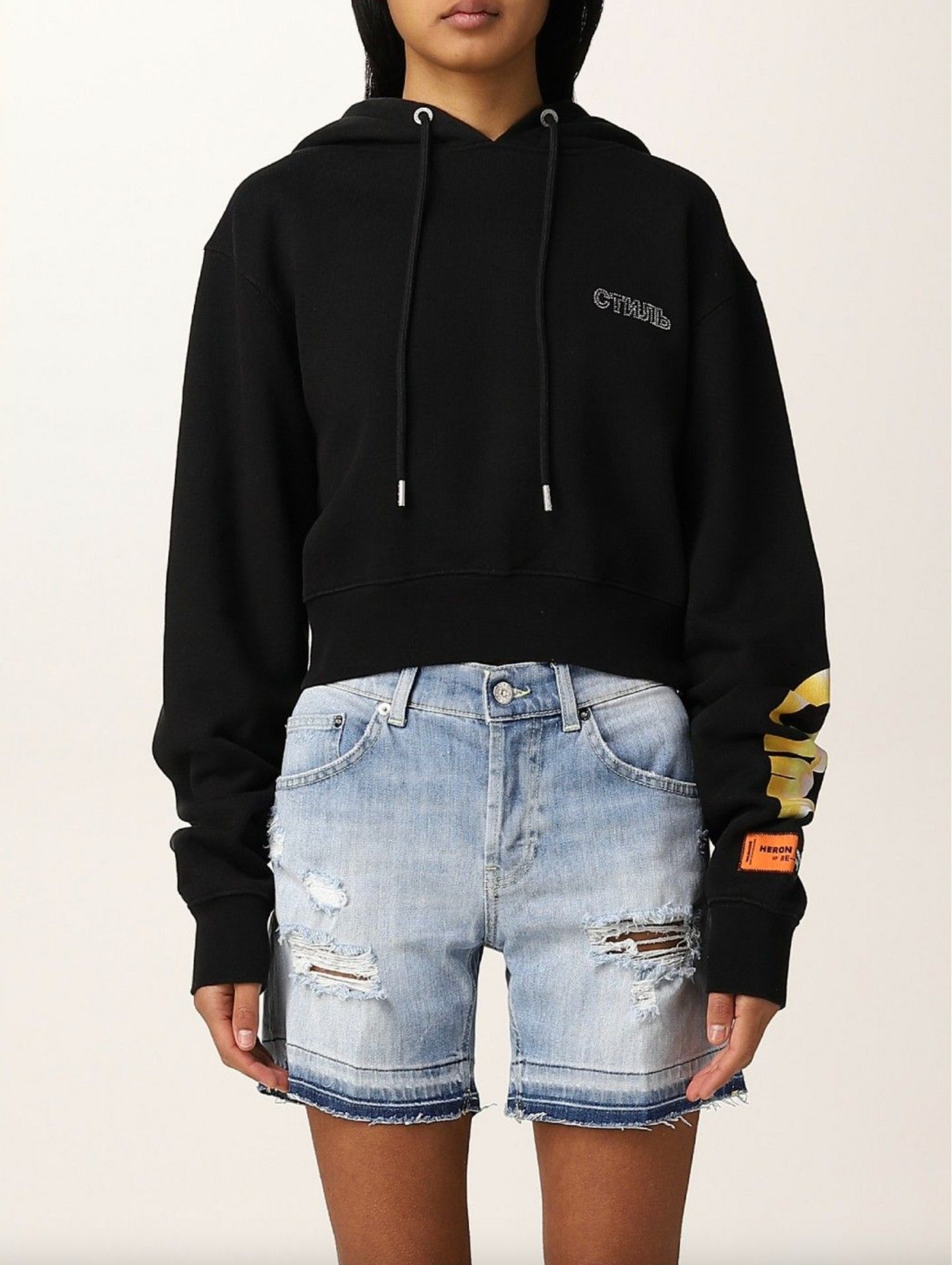 Heron Preston Black Cotton Women Sweater