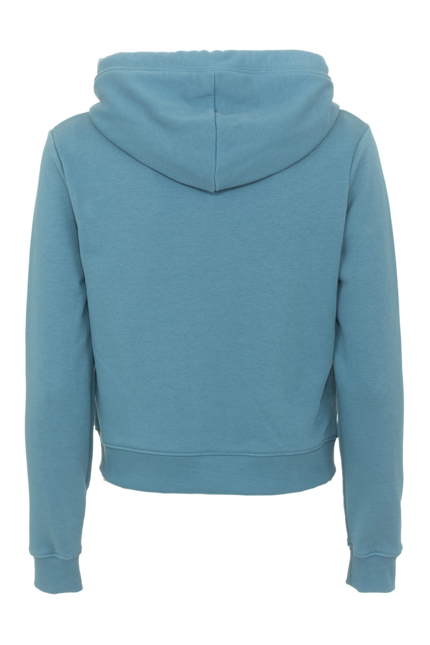 Imperfect Chic Blue Zippered Cotton Hoodie