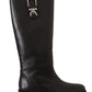 Patrizia Pepe Elegant Leather High Boots for High Fashion Appeal