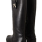 Patrizia Pepe Elegant Leather High Boots for High Fashion Appeal