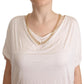 Guess By Marciano Elegant White Gold Chain T-Shirt Top