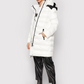 PINKO Chic White Short Jacket with Custom Hood