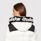 PINKO Chic White Short Jacket with Custom Hood