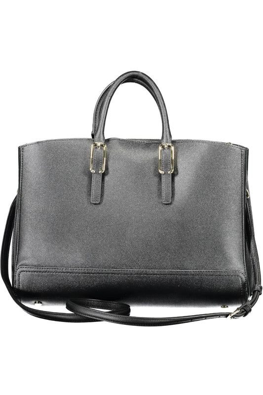 Tommy Hilfiger Black Polyurethane Women Handbag