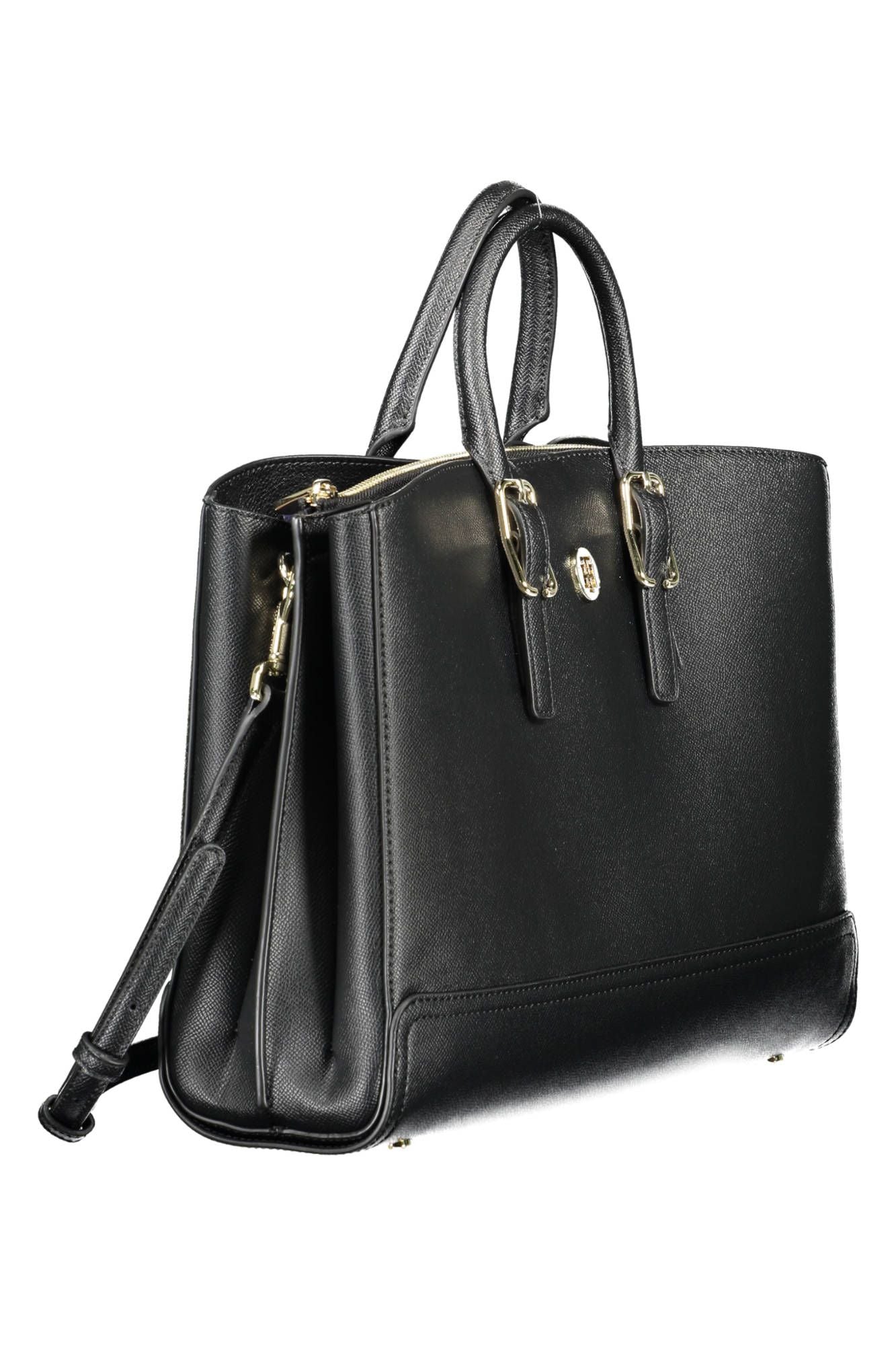 Tommy Hilfiger Black Polyurethane Women Handbag