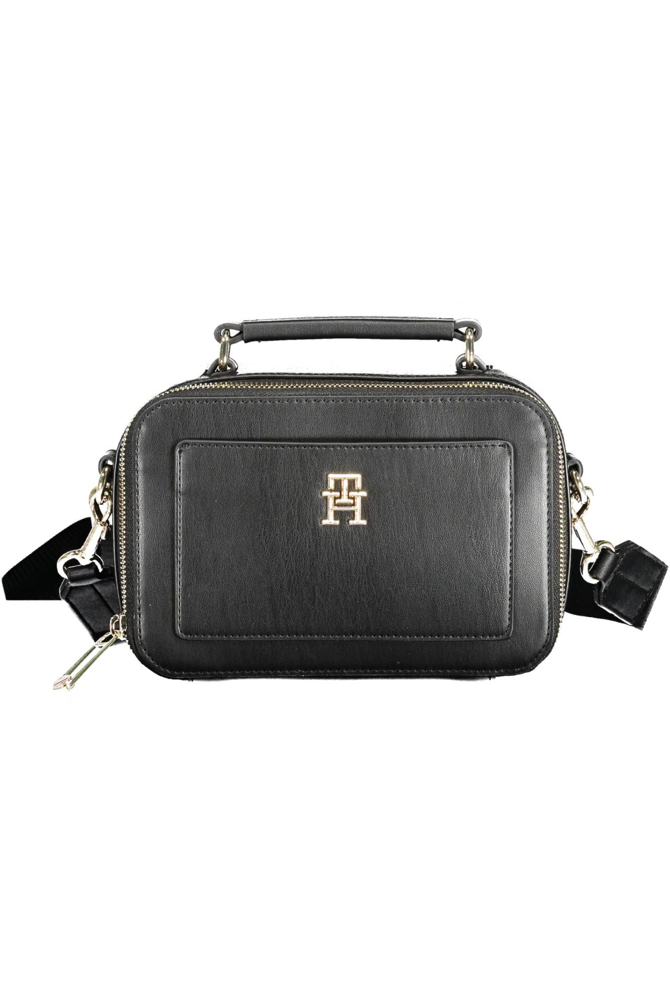 Tommy Hilfiger Black Polyurethane Women Handbag