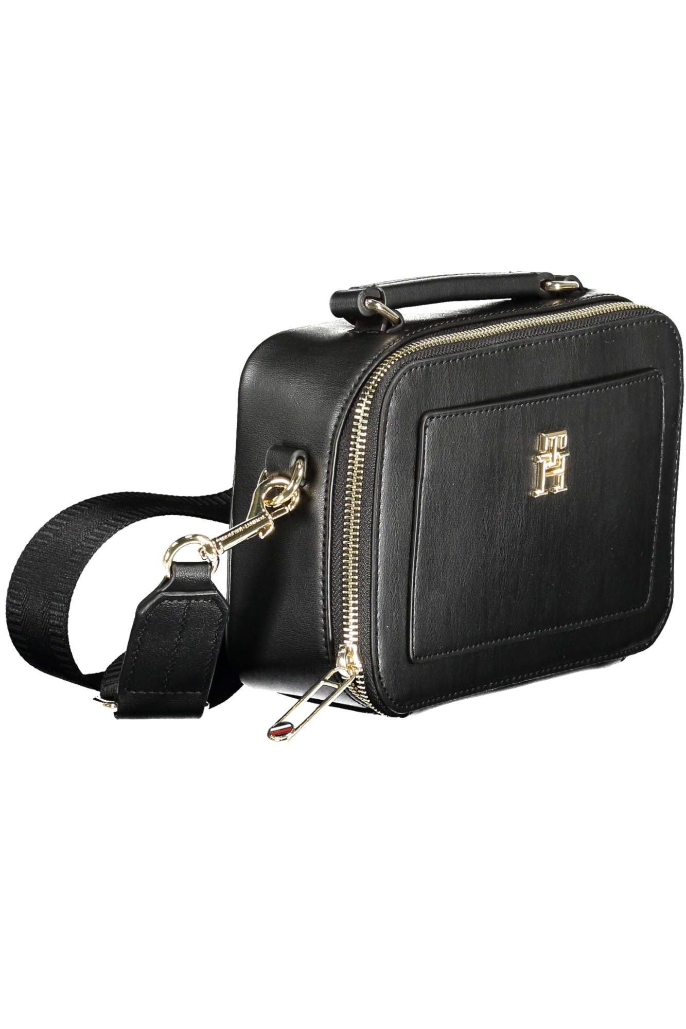 Tommy Hilfiger Black Polyurethane Women Handbag