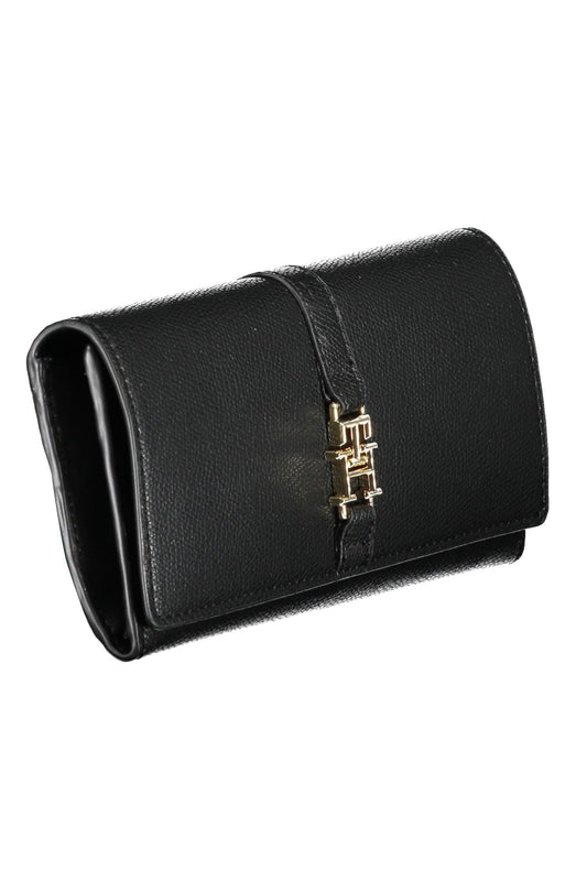 Tommy Hilfiger Black Polyurethane Women Wallet