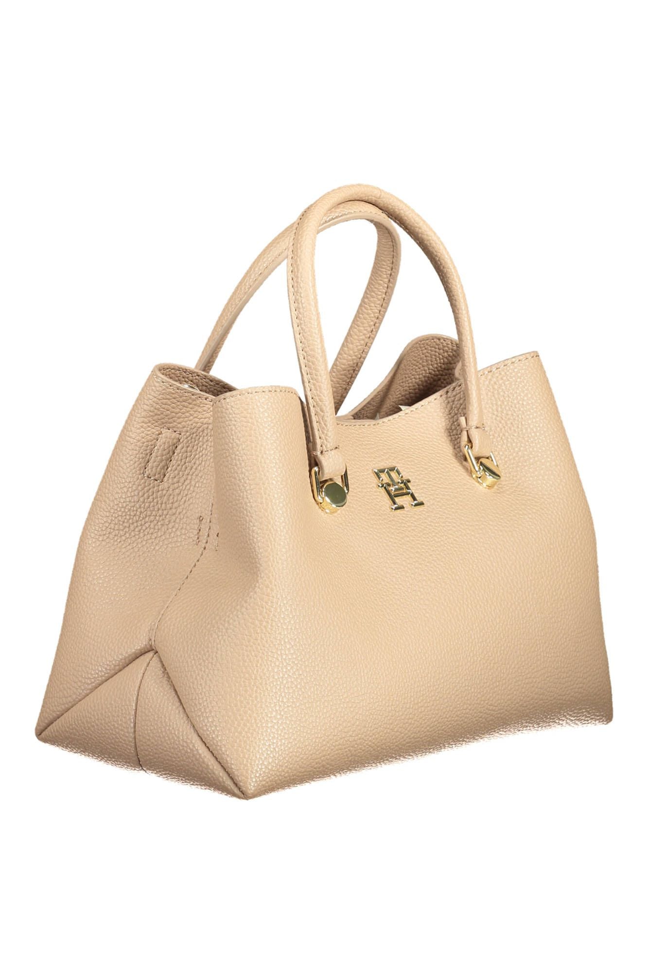 Tommy Hilfiger Beige Polyester Women Handbag