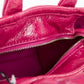 Marc Jacobs The Shiny Crinkle Micro Tote Magenta Leather Crossbody Bag Handbag