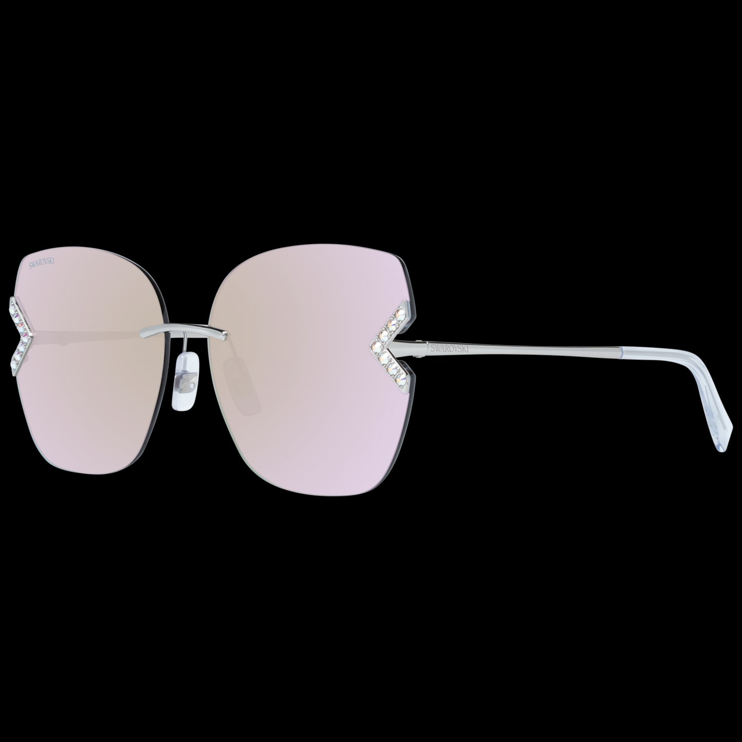 Swarovski Elegant Rose Gold Oval Sunglasses