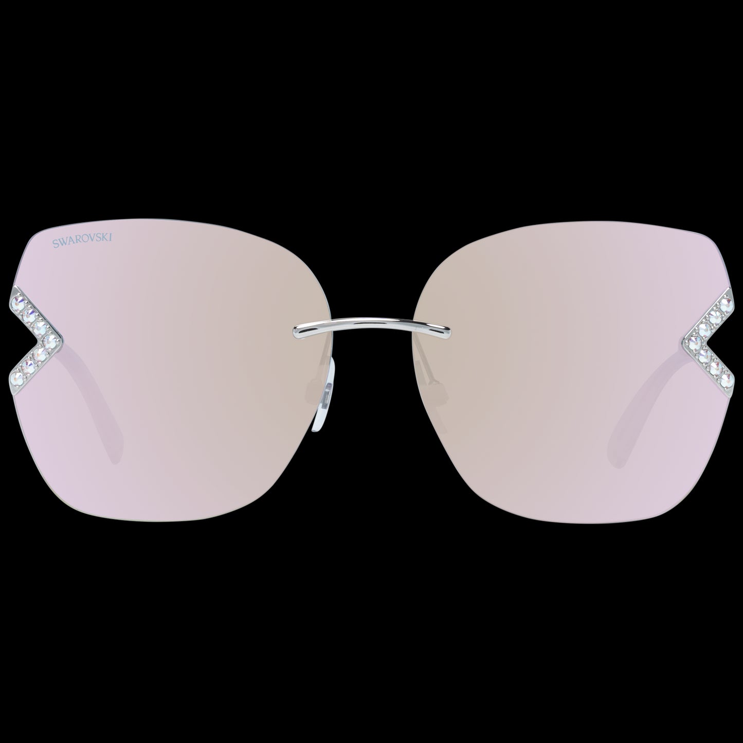 Swarovski Elegant Rose Gold Oval Sunglasses