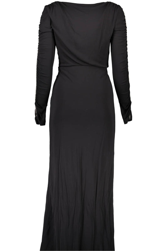 Just Cavalli Black Viscose Women Dress