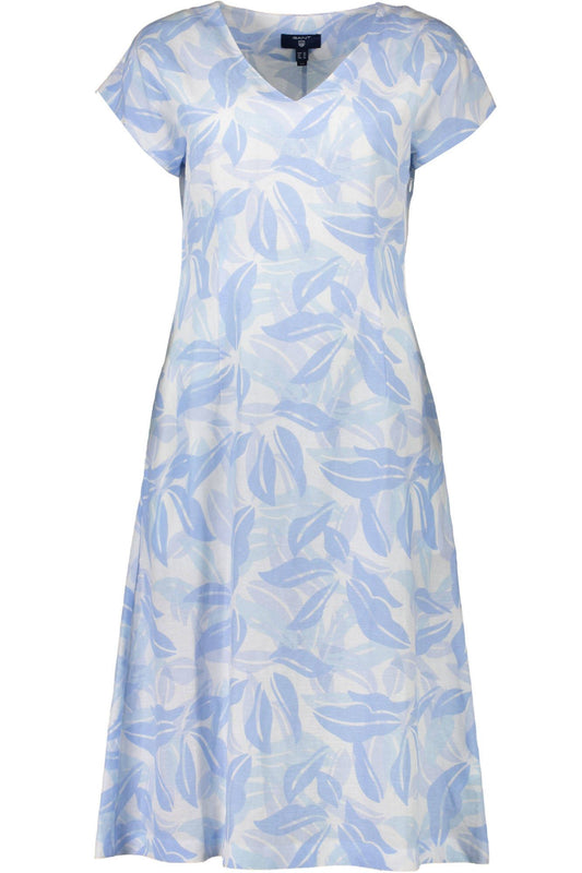 Gant Light Blue Linen Women Dress