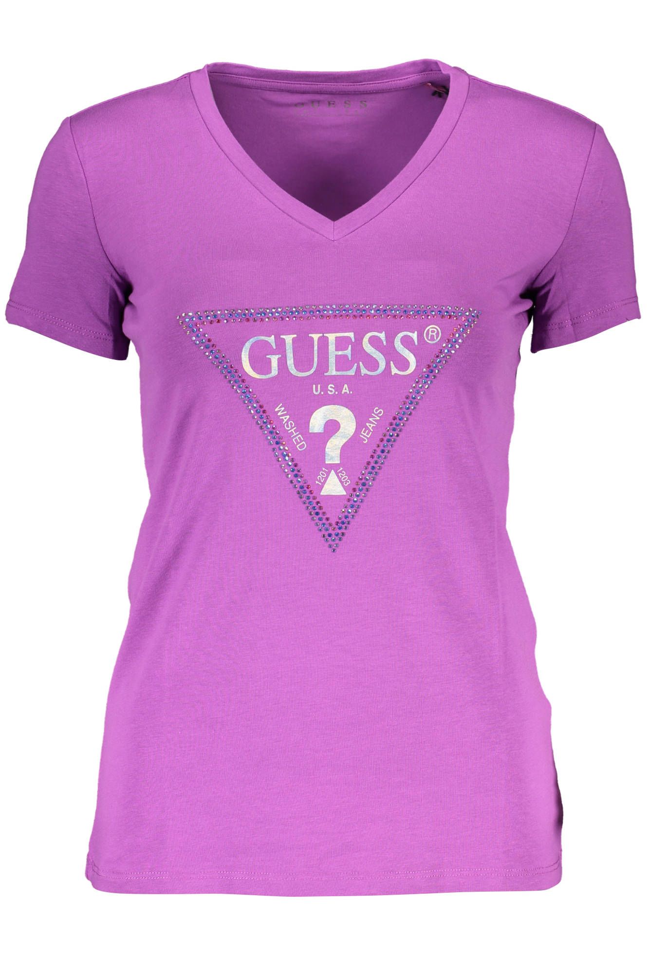 Guess Jeans Purple Cotton Women T-Shirt