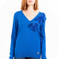 Love Moschino Blue Wool Women Sweater