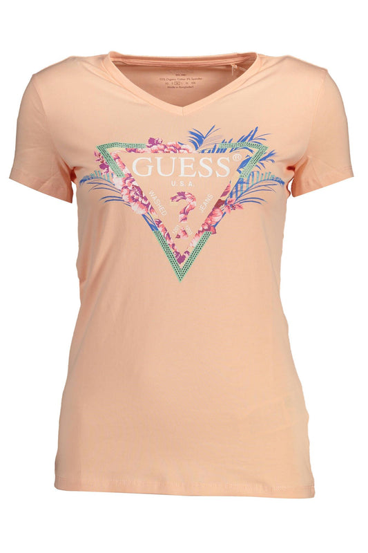 Guess Jeans Pink Cotton Women TShirt