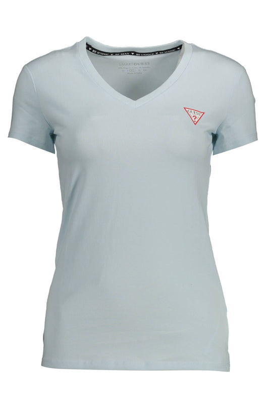 Guess Jeans Light Blue Cotton Women TShirt