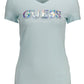 Guess Jeans Light Blue Cotton Women T-Shirt