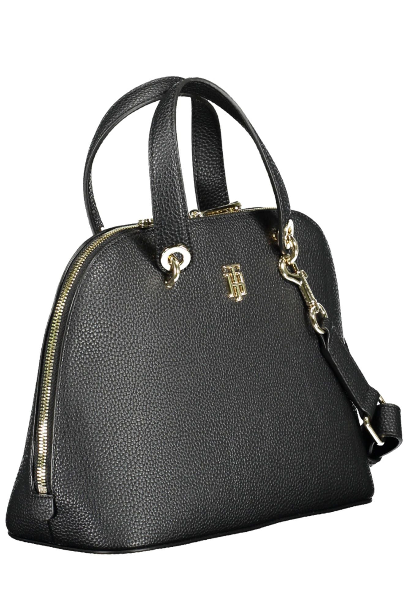 Tommy Hilfiger Black Polyurethane Women Handbag