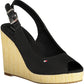 Tommy Hilfiger Black Cotton Women Sandal