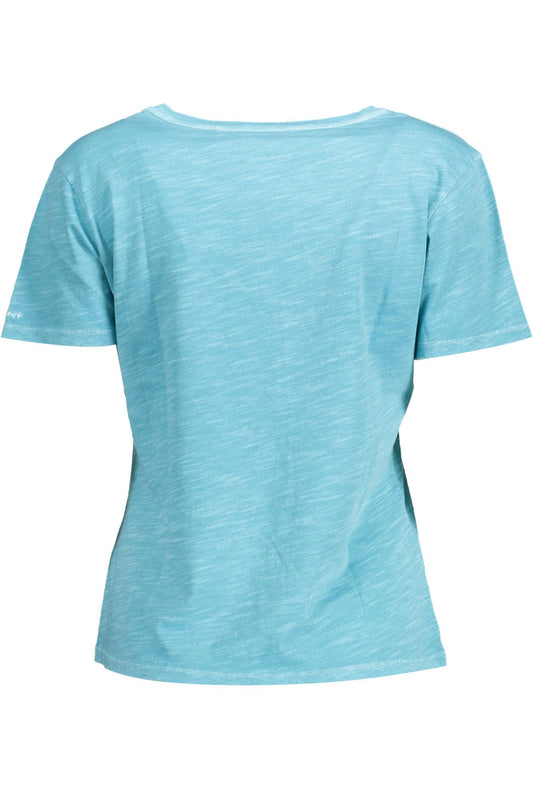 Gant Light Blue Cotton Women T-Shirt