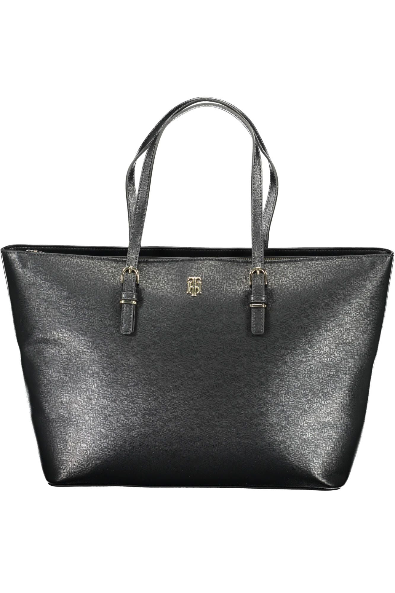 Tommy Hilfiger Black Polyurethane Women Handbag