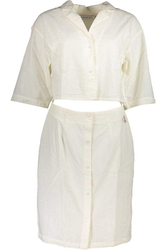 Calvin Klein White Cotton Women Dress