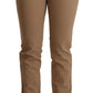 Jacob Cohen Elegant Brown Mid Waist Skinny Pants